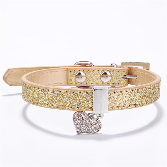Gold Speckled Dog Collar